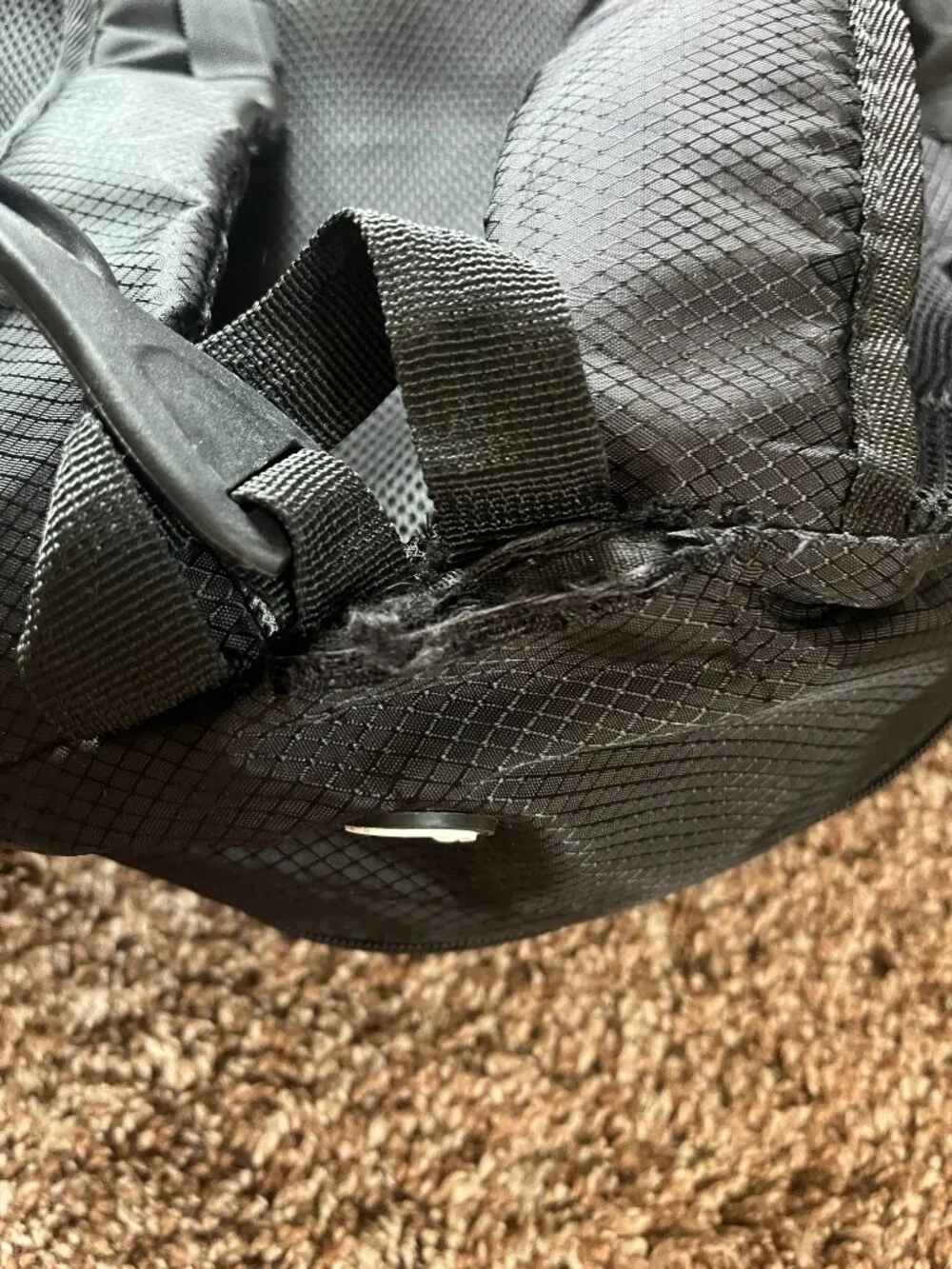 Black sports backpack